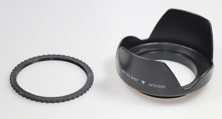 zonnekap Ø 67 mm Hood SP (II) ook voor breedhoek lenzen, Audio, Tv en Foto, Foto | Filters, Zo goed als nieuw, Zonnekap, Ophalen of Verzenden