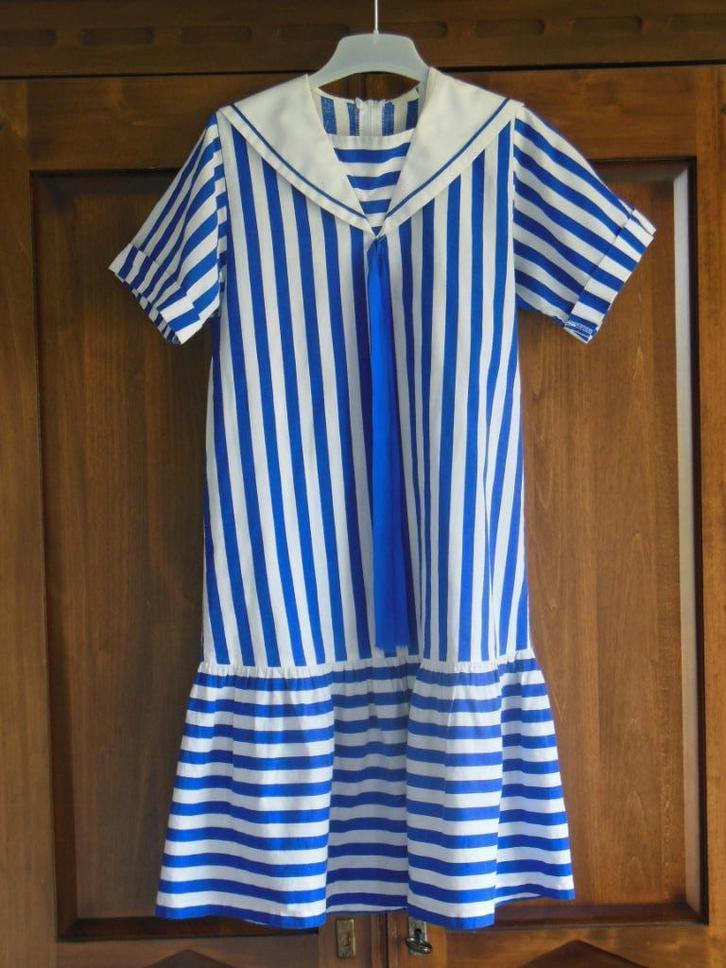 Vintage Matrozen jurk meisje - maat 152, Kinderen en Baby's, Kinderkleding | Maat 152, Gebruikt, Meisje, Jurk of Rok, Ophalen of Verzenden