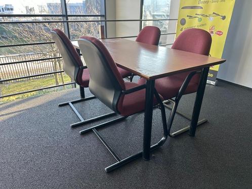 4 tafels met 14 stoelen, Huis en Inrichting, Tafels | Eettafels, Gebruikt, 50 tot 100 cm, 150 tot 200 cm, Vier personen, Rechthoekig
