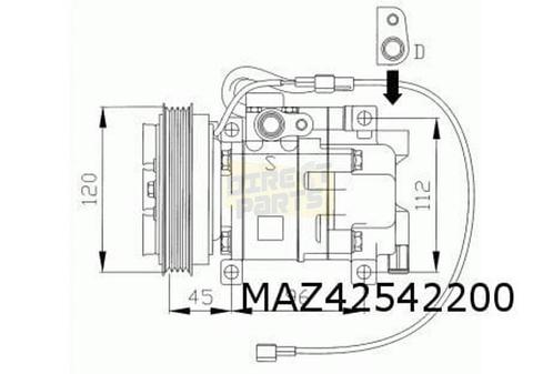Mazda 323 BA 10/95-9/98 compressor AC (Panasonic) OES! SA11A, Autos : Pièces & Accessoires, Climatisation & Chauffage, Mazda, Neuf