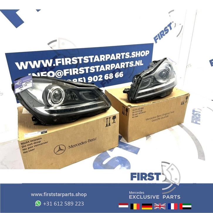 W204 ILS KOPLAMPEN SET LINKS + RECHTS Mercedes C Klasse FACE, Auto-onderdelen, Verlichting, Mercedes-Benz, Gebruikt, Ophalen of Verzenden