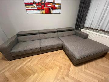 Canapé d’angle gris chiné