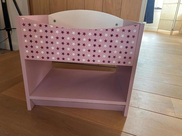 Lief nachtkastje in pastelroze met sterretjes, Kinderen en Baby's, Kinderkamer | Overige Meubels, Gebruikt, Overige typen, Ophalen
