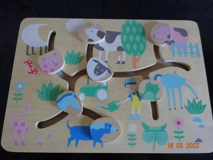 Leuk houten 'schuifspel" voor kleine handjes, Kinderen en Baby's, Speelgoed | Houten speelgoed, Ophalen of Verzenden