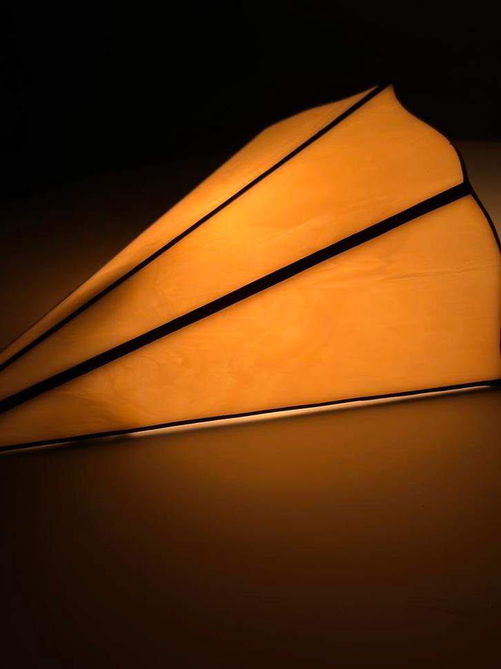 Set van drie Tiffany wandlampen, Huis en Inrichting, Lampen | Wandlampen, Zo goed als nieuw, Glas, Ophalen of Verzenden