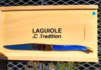 LAGUIOLE 12 blauwe steakmessen., Antiek en Kunst, Ophalen