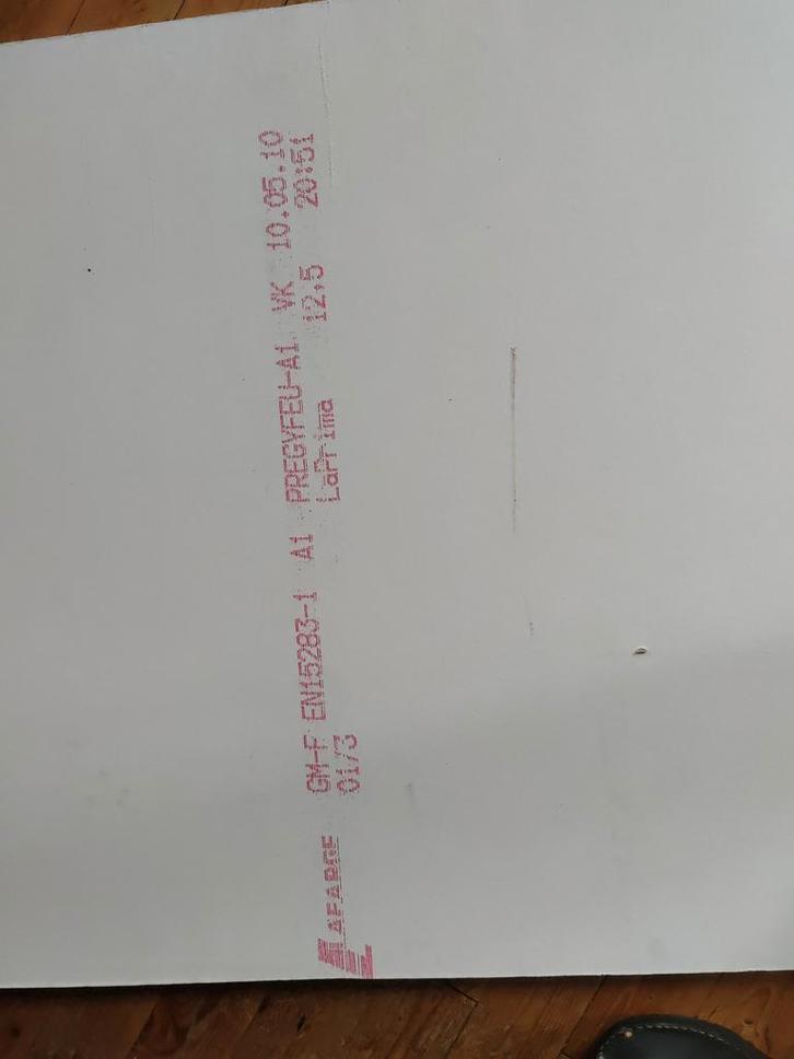 Vuurvast / brandveilig PREGIFEU plaat 270 mm x 120 m, Doe-het-zelf en Bouw, Platen en Panelen, Ophalen