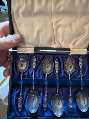Zilveren lepelset c1900 beschikbaar voor biedingen