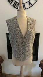 Zwart-wit vest „Georges RECH”, Verzenden, Zwart, Zo goed als nieuw, Maat 36 (S)