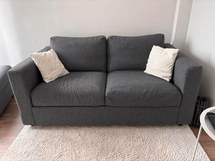 Canapé 2 places + repose pieds avec rangement, Huis en Inrichting, Zetels | Zetels, Nieuw, Rechte bank, Tweepersoons, 150 tot 200 cm