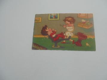 fantasie kaart -bij de tandarts, Enlèvement ou Envoi, 1920 à 1940, Non affranchie, Enfants