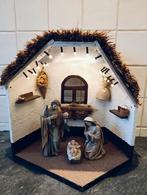 Mooie kerststal met beeldjes en verlichting, Diversen, Kerst, Ophalen of Verzenden, Zo goed als nieuw