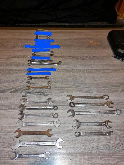 Steeksleutels en ringsleutels 6 tot en met 19, Doe-het-zelf en Bouw, Gereedschap | Handgereedschap, Gebruikt, Ophalen