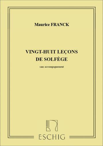 28 leçons de solfège - Maurice Franck, Musique & Instruments, Leçon ou Cours, Comme neuf, Chant, Enlèvement