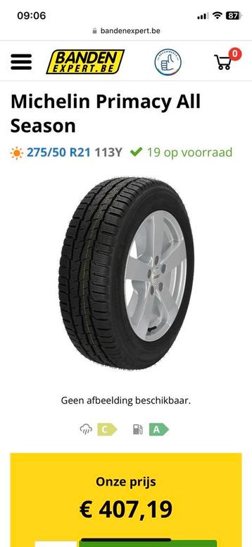 Michelin Primacy All Season NIEUW!!! beschikbaar voor biedingen