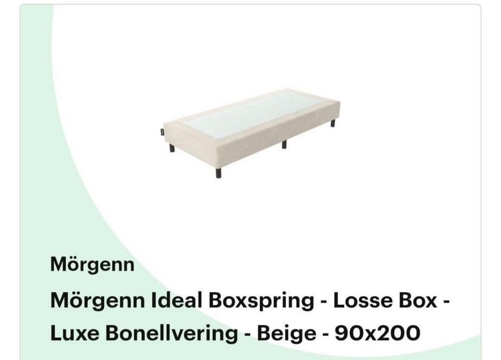 Boxspring met matras Moonia premium cashmere, Huis en Inrichting, Slaapkamer | Bedden, Ophalen, 90 cm, Eenpersoons, Beige