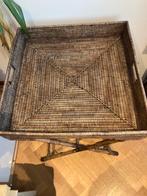 Flament rotan tafel, Huis en Inrichting, Woonaccessoires | Dienbladen, Ophalen, Gebruikt, Vierkant, Overige materialen