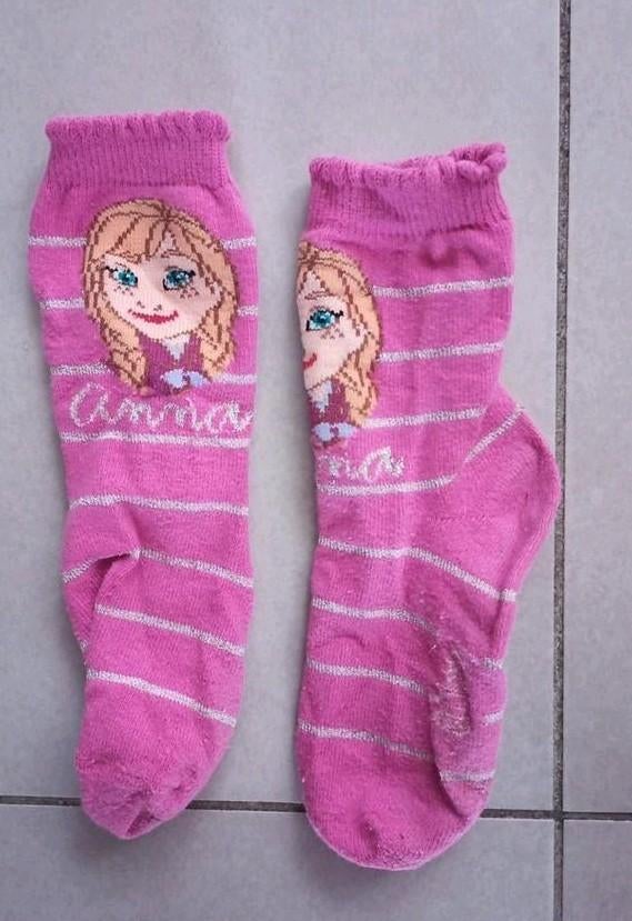 Kousen Frozen, Kinderen en Baby's, Babykleding | Schoentjes en Sokjes, Disney, Gebruikt, Meisje, Ophalen of Verzenden