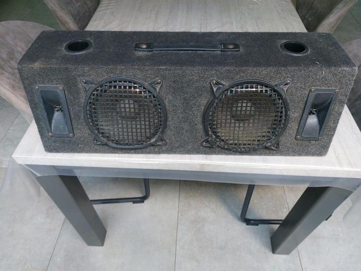Baskast (auto), Audio, Tv en Foto, Luidsprekerboxen, Gebruikt, Front, Rear of Stereo speakers, Ophalen