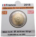 FRANCE 100e anniv. - fin première guerre mondiale 2018, Verzenden, Frankrijk, 2 euro, Losse munt