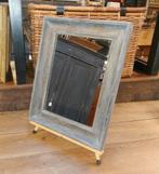 Antieke spiegel met gepatineerde kader 52 x 41, Antiek en Kunst, Ophalen of Verzenden, Rechthoekig, Minder dan 50 cm, Minder dan 100 cm