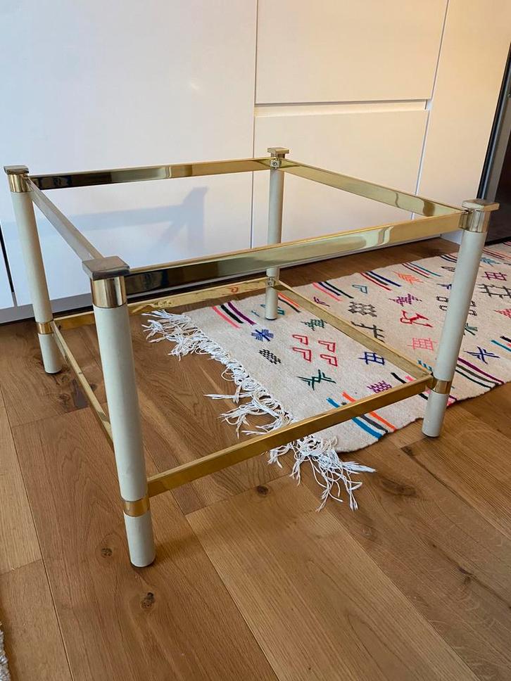 2 magnifiques tables carrées vintage  / bouts de canapé, Maison & Meubles, Tables | Tables de salon, Comme neuf, Verre, Enlèvement