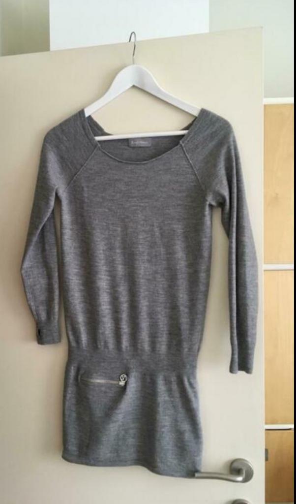 Grijs jurkje merinowol Zadig & Voltaire a maat xs/s, Kleding | Dames, Jurken, Zo goed als nieuw, Maat 36 (S), Grijs, Boven de knie