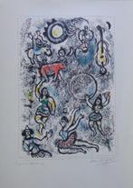 MARC CHAGALL / LES SALTIMBANQUES / KLEUROFFSET / 56x40cm, Ophalen of Verzenden