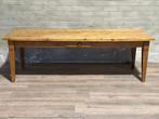 Authentieke boerentafel - 240 x 88 cm + 79 cm hoog / 1 lade, 200 cm of meer, Vijf personen of meer, Grenenhout, Rechthoekig