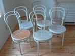 8 witte thonet stoelen, Huis en Inrichting, Stoelen, Ophalen, Gebruikt, Wit, Thonet