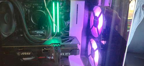 Gaming PC met waterkoeling RTX 3070TI + 144Hz scherm, Games en Spelcomputers, Games | Pc, Zo goed als nieuw, Ophalen