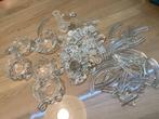 Grote hoeveelheid items voor kristallen kroonluchters ., Huis en Inrichting, Lampen | Kroonluchters, Ophalen, Gebruikt, Glas