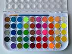48 napjes levende kleuren aquarelverf met penseel., Hobby & Loisirs créatifs, Peinture, Comme neuf, Enlèvement