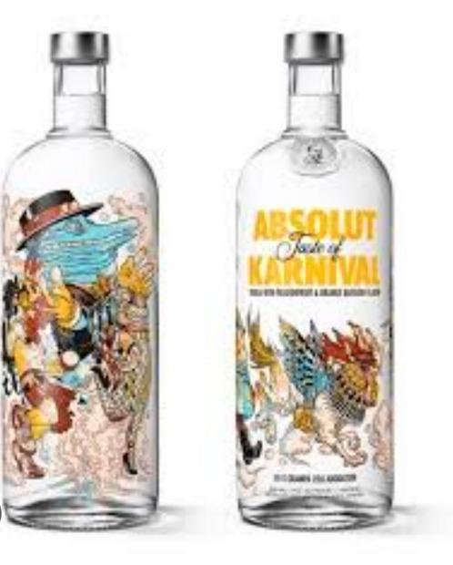 6 x Vodka Absolut Karnival Limited 1L = 95 euro/fles, Verzamelen, Wijnen, Nieuw, Overige typen, Overige gebieden, Vol, Ophalen
