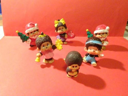 6 Monchichi-figuren - Bully -, Verzamelen, Beelden en Beeldjes, Gebruikt, Overige typen, Ophalen of Verzenden