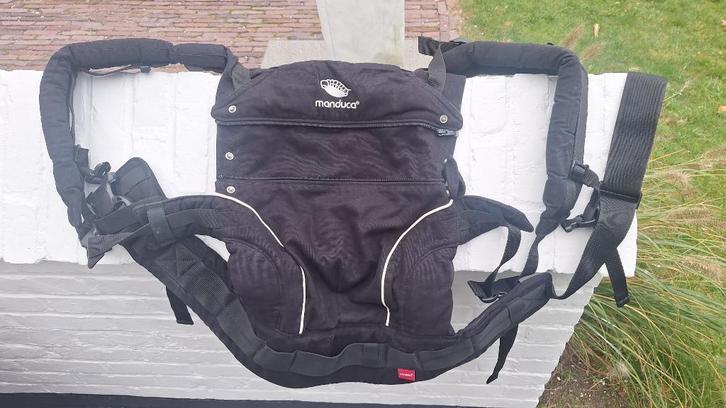 Manduca First draagzak zwart - 100% biologisch katoen, Kinderen en Baby's, Babydragers en Draagdoeken, Zo goed als nieuw, Draagzak
