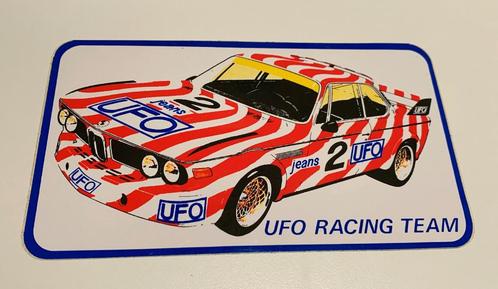 Sticker BMW CSL UFO Racing Team jeans jaren '70 (zeldzaam), Collections, Autocollants, Comme neuf, Enlèvement ou Envoi