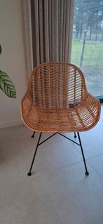 Stoel in rotan. Als nieuw. Uit niet rokersgezin., Huis en Inrichting, Stoelen, Ophalen, Bruin, Zo goed als nieuw, Metaal