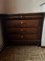 Ladenkast mahonie met marmer blad, Huis en Inrichting, Ophalen, Gebruikt