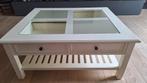 Eiken, witte salontafel, Huis en Inrichting, Tafels | Salontafels, Ophalen, Gebruikt, 100 tot 150 cm, Eikenhout