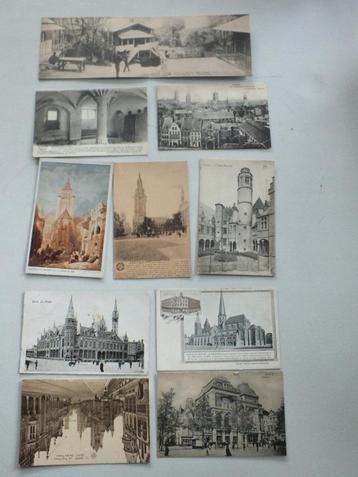 Gent 10 postkaarten waarbij één lang formaat  beschikbaar voor biedingen