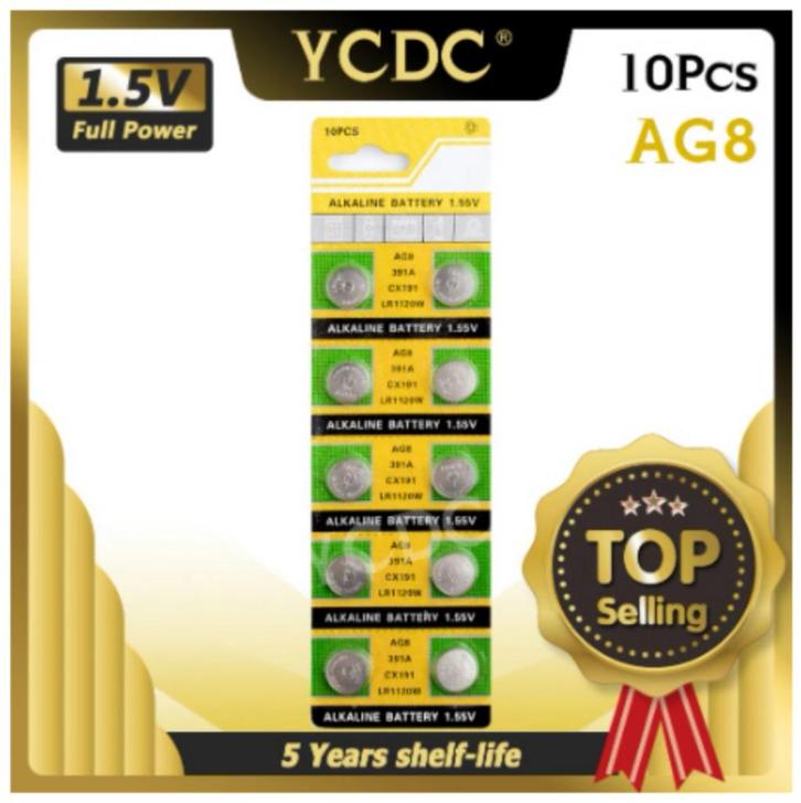 AG8 - LR1120(W) - SR1120(SW) - Alkaline Batterij 1,5 V Volt, Audio, Tv en Foto, Accu's en Batterijen, Nieuw, Ophalen of Verzenden