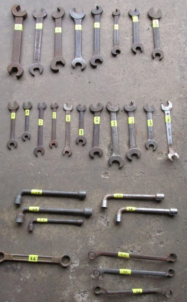 Lot vintage steeksleutels, pijpsleutels, ringsleutels, Doe-het-zelf en Bouw, Gereedschap | Handgereedschap, Gebruikt, Ophalen of Verzenden