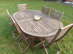 Table de jardin + chaises, Chaise, Salons de jardin, Utilisé, 6 places