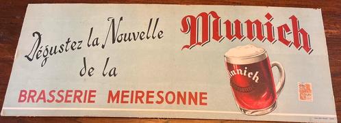 Munich de Brasserie Meiresonne, Verzamelen, Merken en Reclamevoorwerpen, Gebruikt, Reclamebord, Ophalen of Verzenden