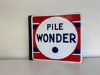 Pile Wonder emaille reclame bord, Antiek en Kunst, Ophalen of Verzenden