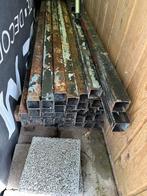 Vierkant profiel ijzer 50 stuks, Doe-het-zelf en Bouw, Metalen, Ophalen, Zo goed als nieuw, IJzer