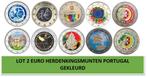 LOT 10 stuks 2 euro herdenkingsmunten Portugal gekleurd, Postzegels en Munten, Munten | Europa | Euromunten, Ophalen of Verzenden