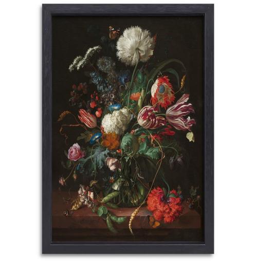 Vase à fleurs - Jan Davidsz. de Heem toile + cadre de cuisso, Maison & Meubles, Accessoires pour la Maison | Décorations murale