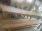 Eiken eettafel  2/75 l 90 br met stoelen  bank, Huis en Inrichting, Tafels | Eettafels, Ophalen, Gebruikt, 50 tot 100 cm, Eikenhout